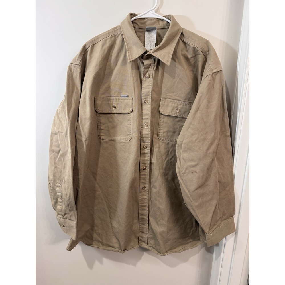 Carhartt Heavy Cotton Rugged Workwear Outdoor Button Up 3XL‎